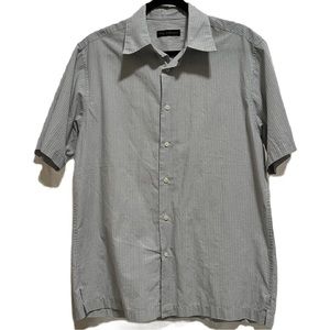 Men’s Via Europa Medium Button Down Casual Short Sleeves in Blue